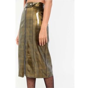 UO Gia Zip-front Pencil Skirt